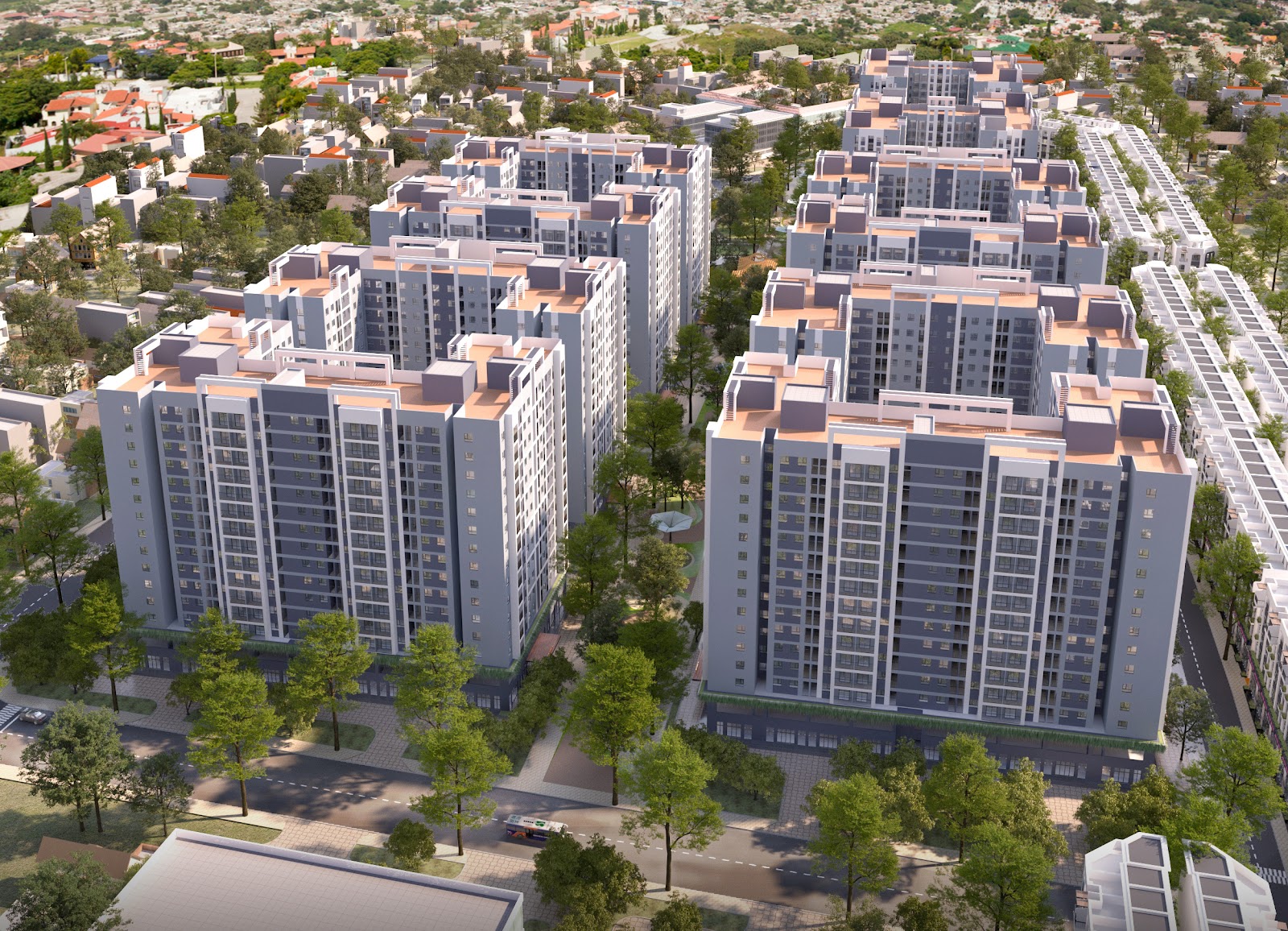 Phối cảnh - Nhà ở xã hội tổng kho 3 Lạc Viên – Harbor Residence